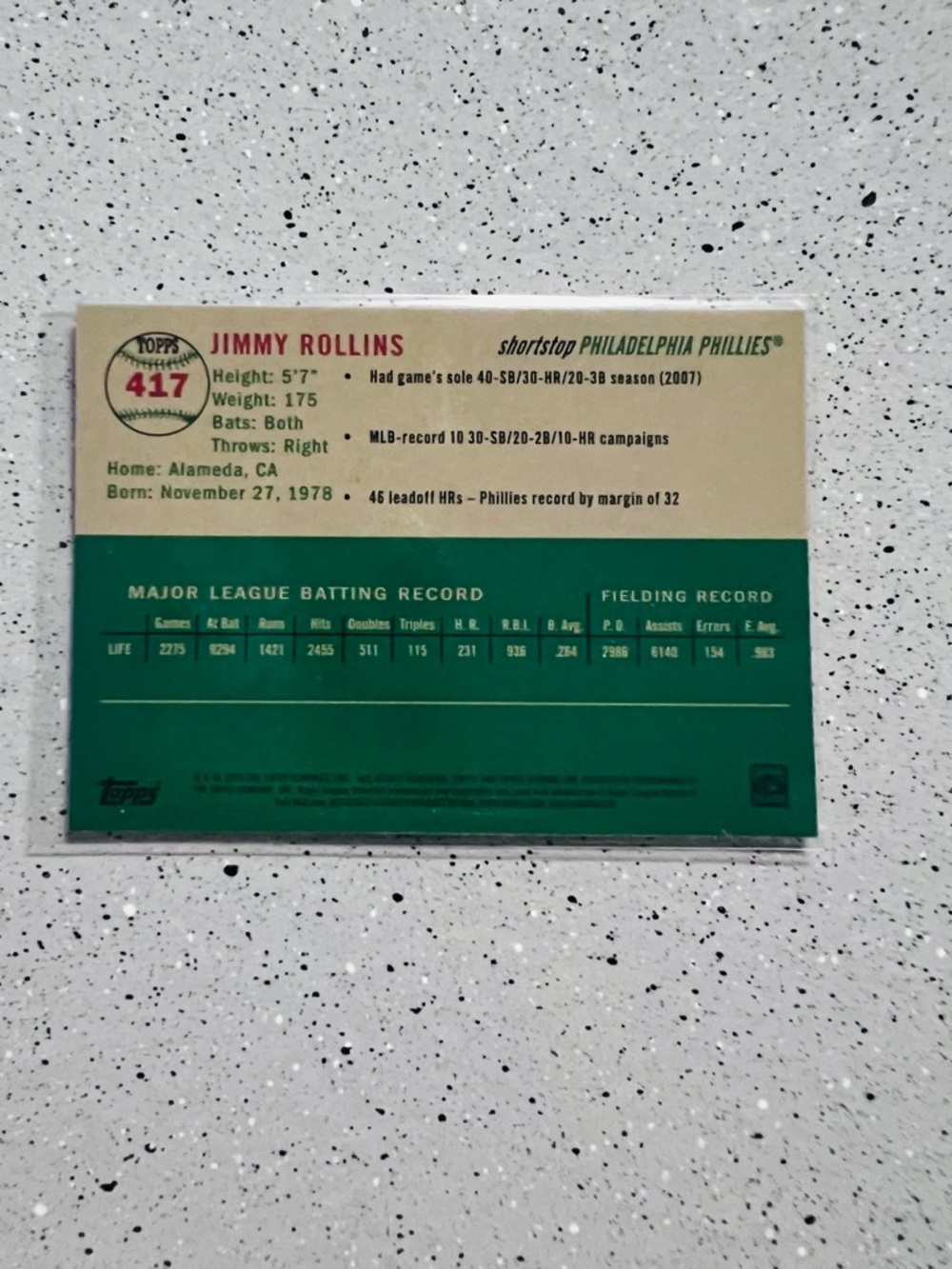 2023 Topps Chrome Platinum - Jimmy Rollins #417 Philadelphia Phillies NM💎 - Picture 2 of 7